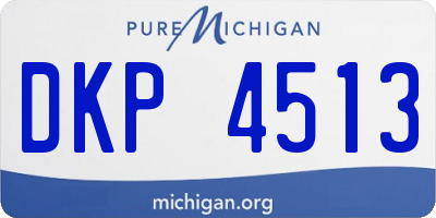 MI license plate DKP4513
