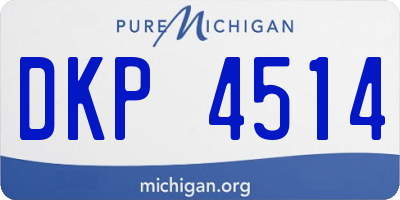 MI license plate DKP4514