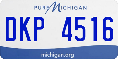 MI license plate DKP4516