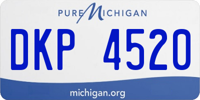 MI license plate DKP4520