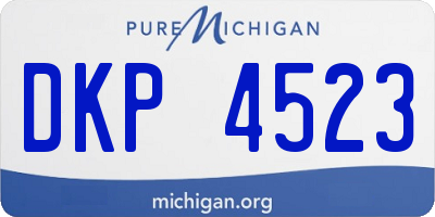 MI license plate DKP4523