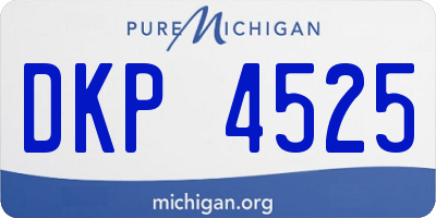 MI license plate DKP4525