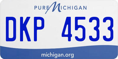 MI license plate DKP4533