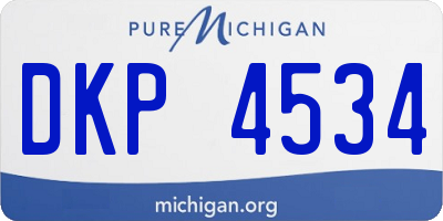 MI license plate DKP4534