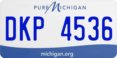 MI license plate DKP4536