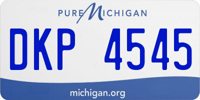 MI license plate DKP4545