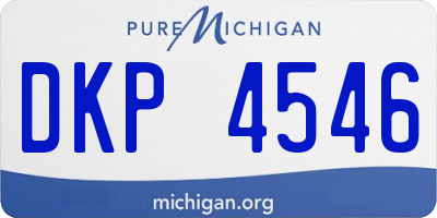 MI license plate DKP4546