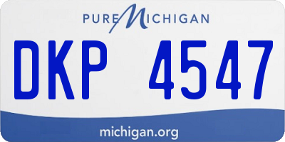 MI license plate DKP4547