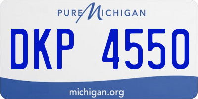 MI license plate DKP4550