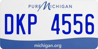 MI license plate DKP4556