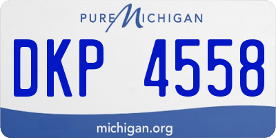 MI license plate DKP4558