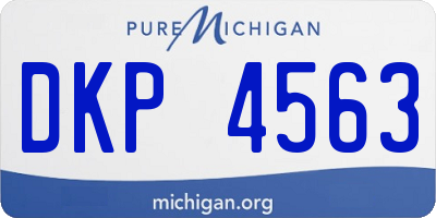 MI license plate DKP4563