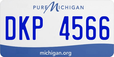 MI license plate DKP4566