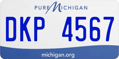 MI license plate DKP4567