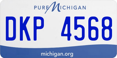 MI license plate DKP4568
