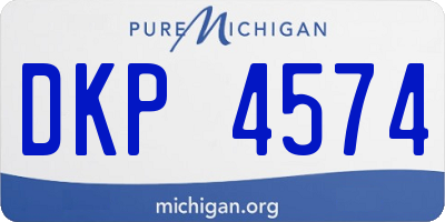 MI license plate DKP4574