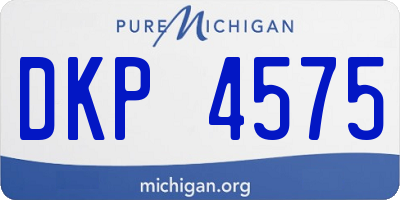 MI license plate DKP4575
