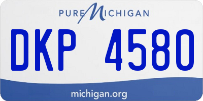 MI license plate DKP4580