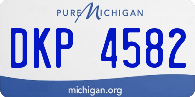 MI license plate DKP4582
