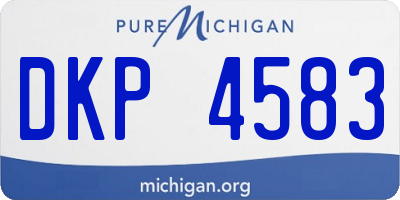 MI license plate DKP4583