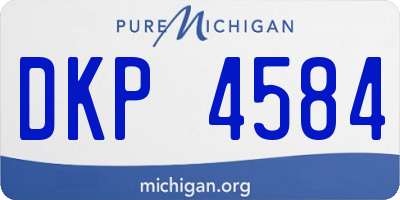 MI license plate DKP4584