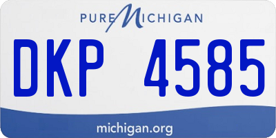 MI license plate DKP4585
