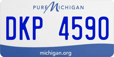MI license plate DKP4590