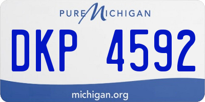 MI license plate DKP4592