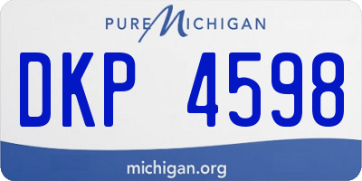 MI license plate DKP4598