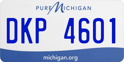 MI license plate DKP4601