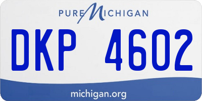 MI license plate DKP4602