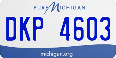 MI license plate DKP4603