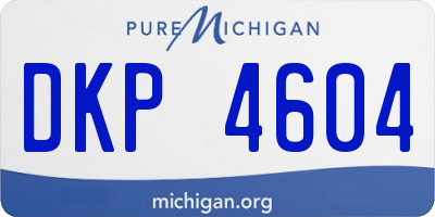 MI license plate DKP4604