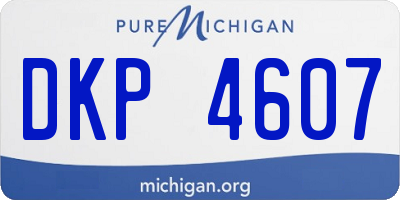 MI license plate DKP4607