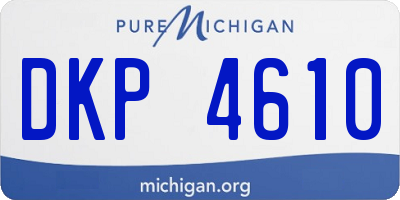 MI license plate DKP4610