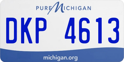 MI license plate DKP4613
