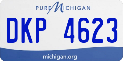 MI license plate DKP4623