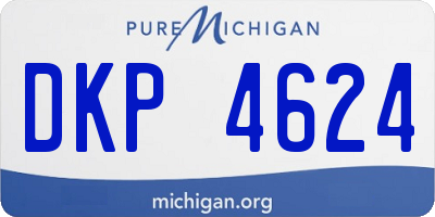 MI license plate DKP4624