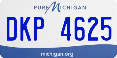 MI license plate DKP4625