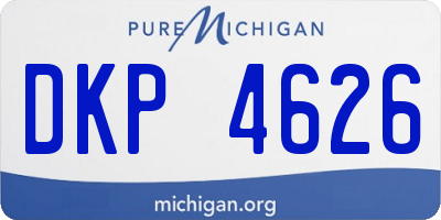 MI license plate DKP4626