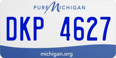 MI license plate DKP4627