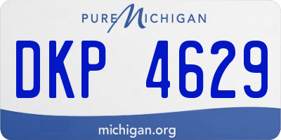 MI license plate DKP4629