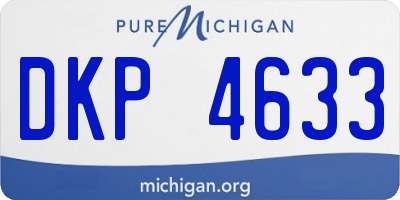 MI license plate DKP4633