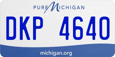 MI license plate DKP4640