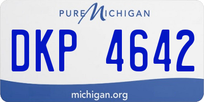 MI license plate DKP4642