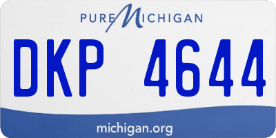 MI license plate DKP4644
