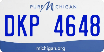 MI license plate DKP4648