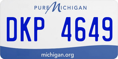 MI license plate DKP4649