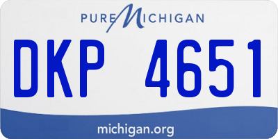 MI license plate DKP4651