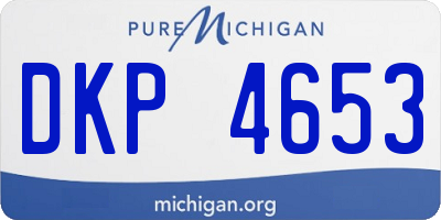 MI license plate DKP4653